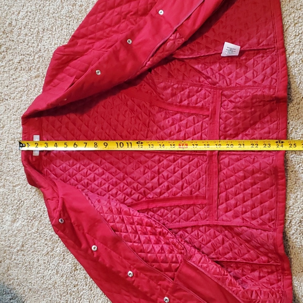 Red Quilted Jacket - image 6